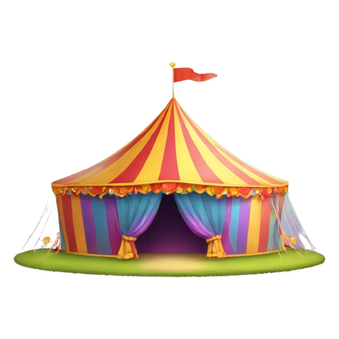 rainbow circus tent sticker