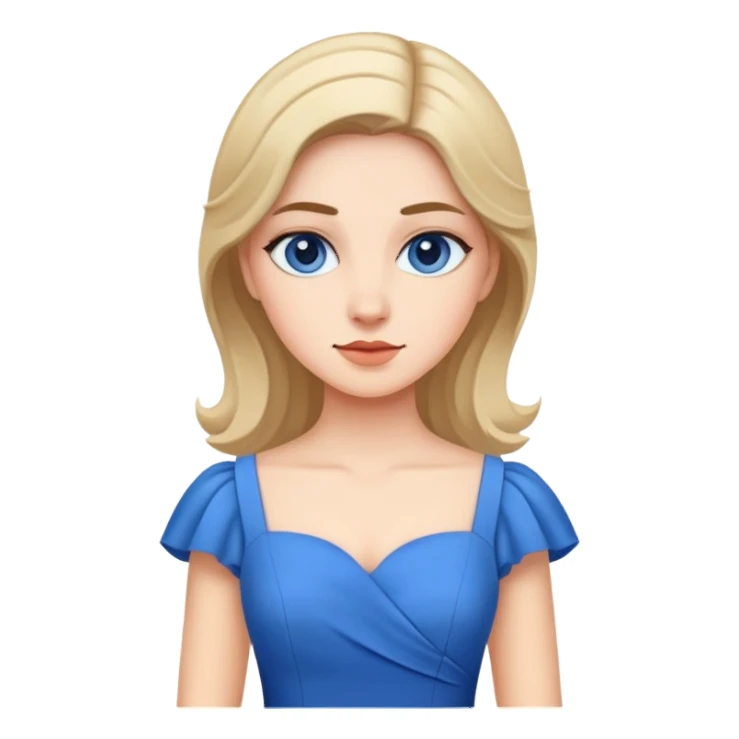 Sister in blue dress sticker
