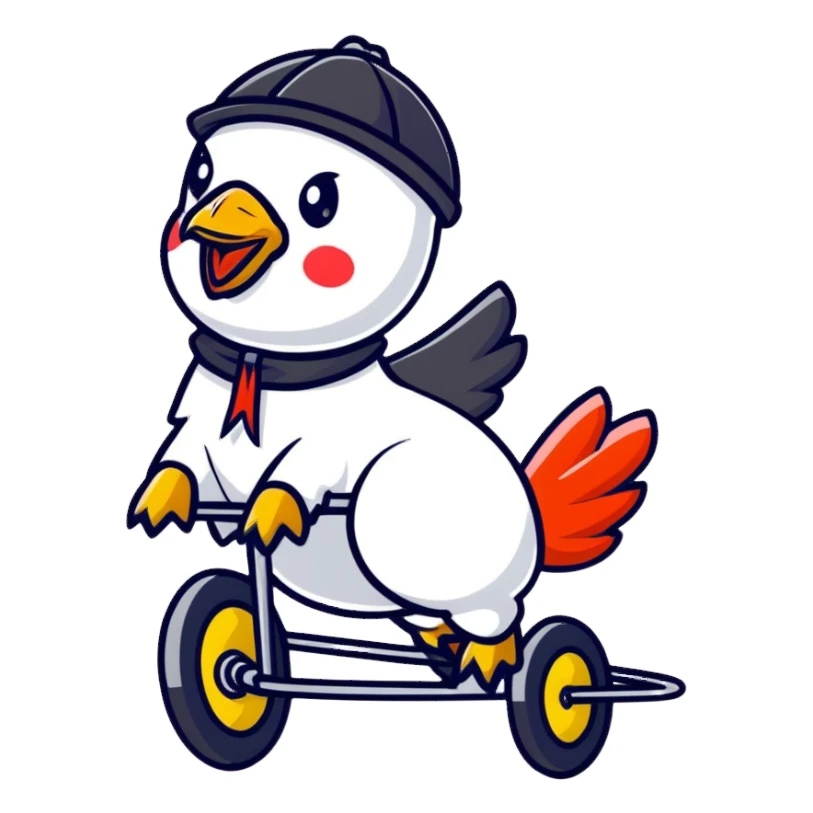 chicken jockey sticker