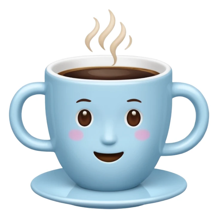 pastel blue coffee cup sticker