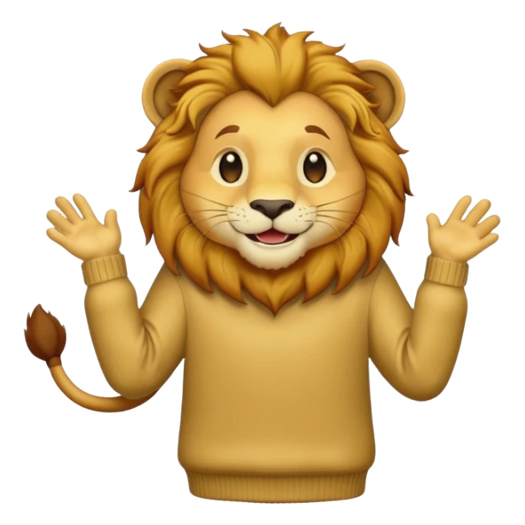 lion wearing  jumper sticker