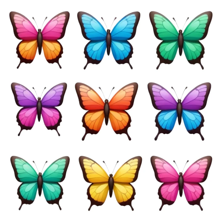 mariposas aesthetic de colores sticker