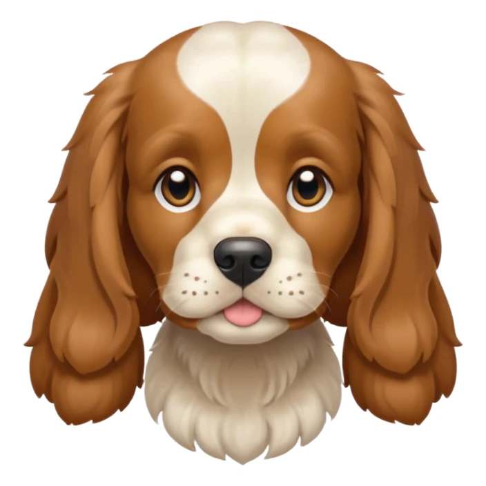 Cachorro cocker spaniel inglês, branco com manchas marrom claro sticker