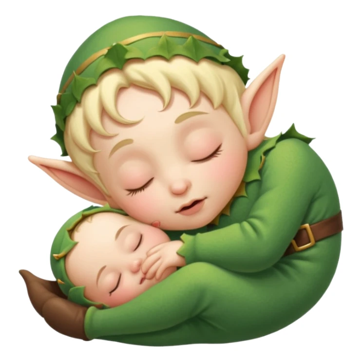 Baby elf sleepy sticker