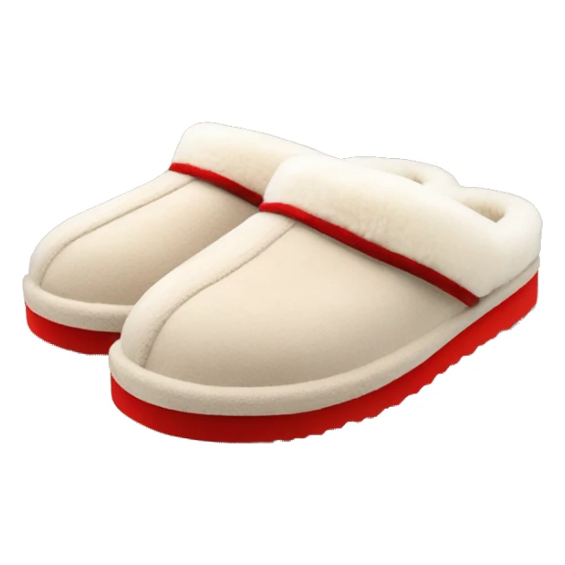 UGG Platform Slippers with red trim sticker
