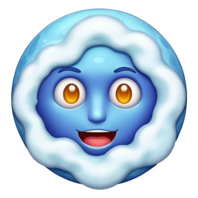 moon covered in potion foam panic face sticker