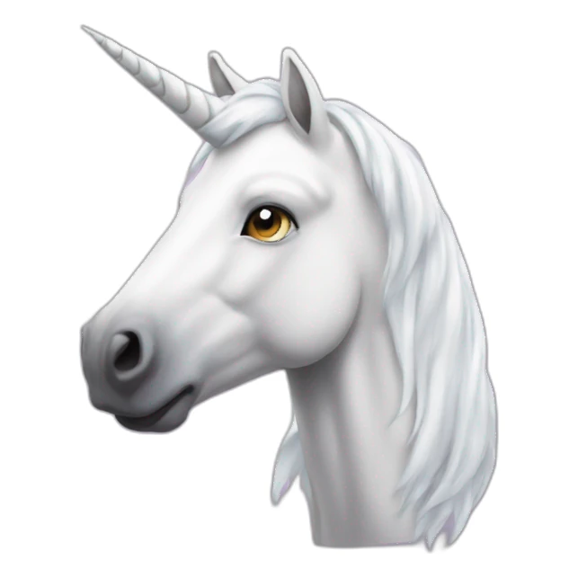 White unicorn sticker