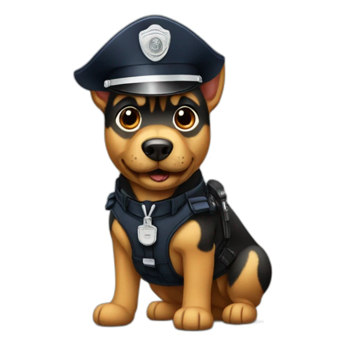 Perro policia sticker