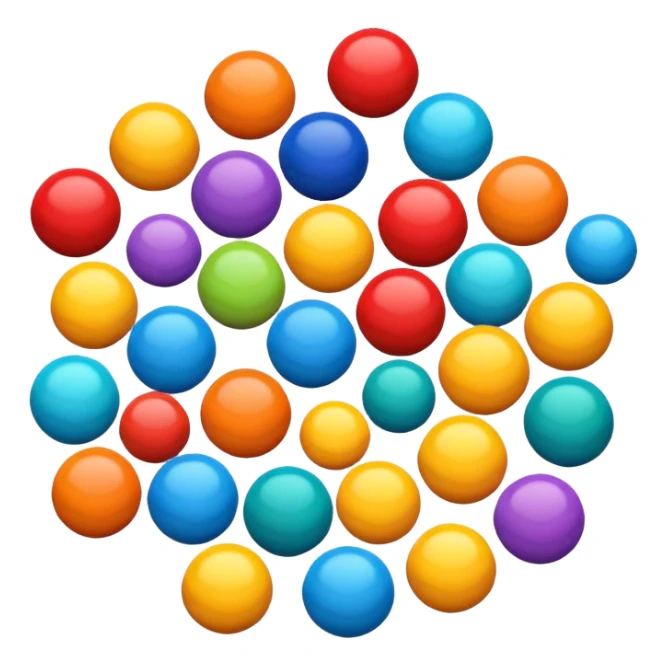 colored balls sticker