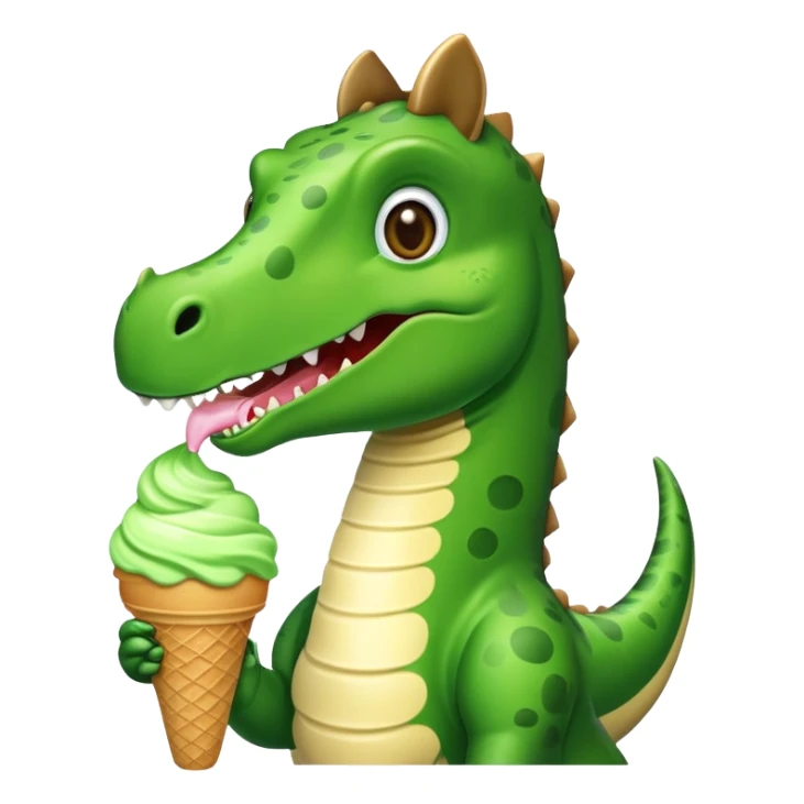 Lambeosaurus eating ice cream sticker