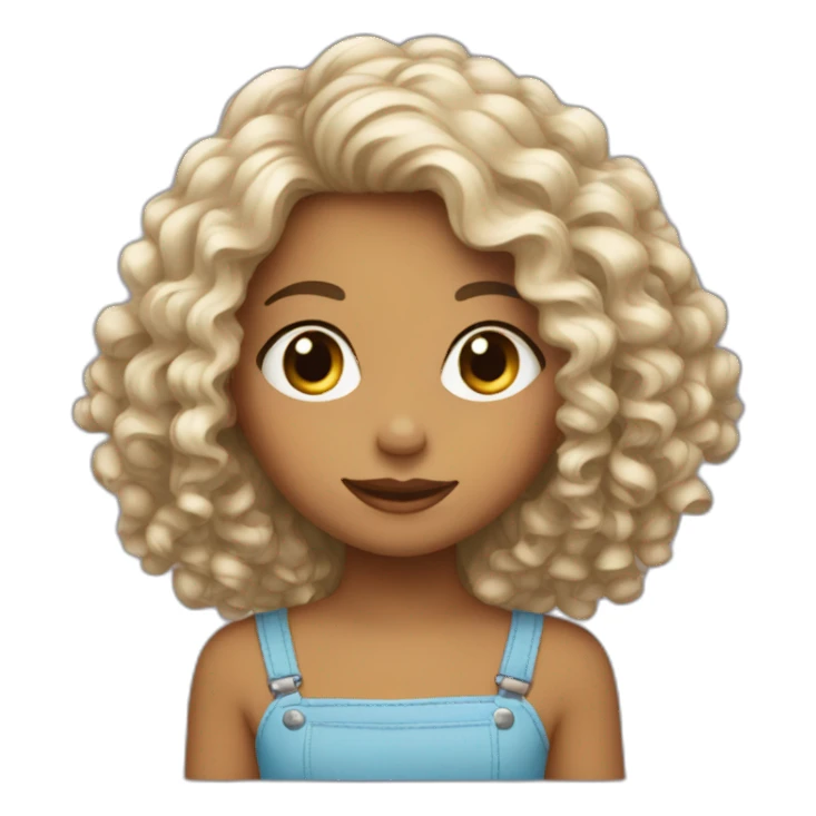 Fille au cheveux bouclés sticker