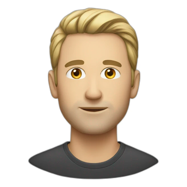 caucasian man on profile sticker