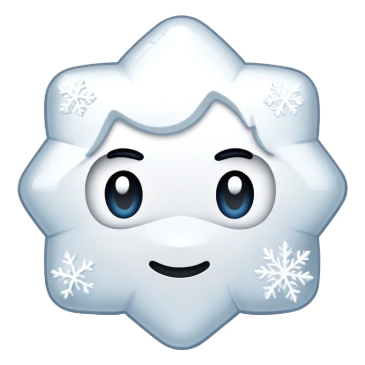  is-krystaller i snø. sticker