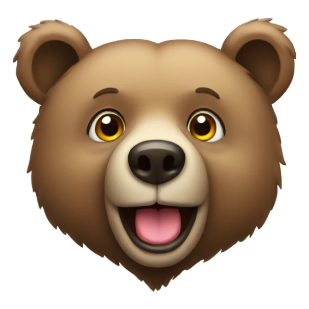 Bear with heart eyes sticker
