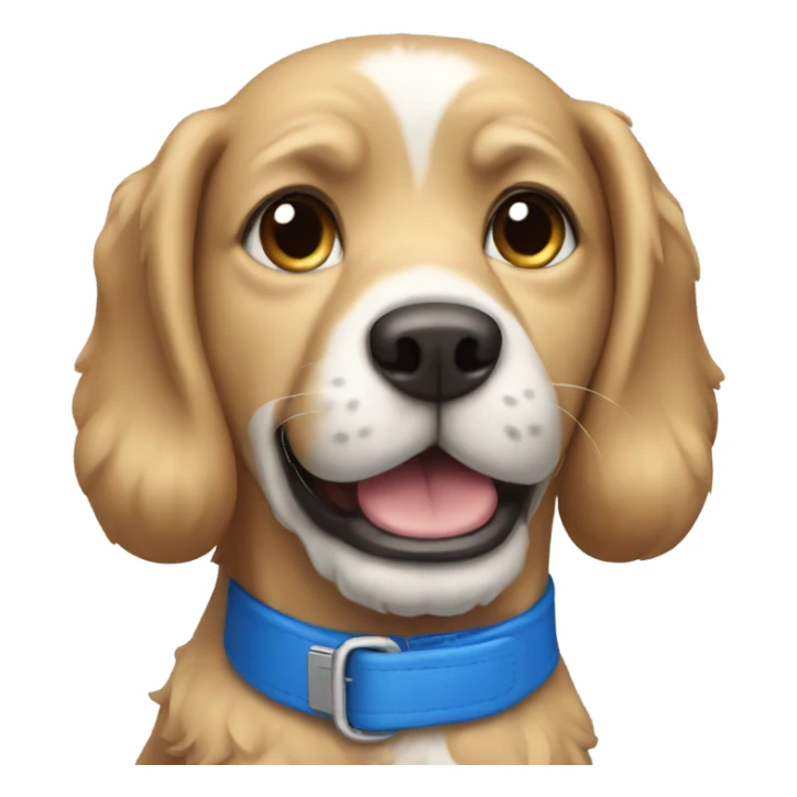 dog fullbody with blue collar  sticker