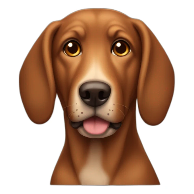 totally brown dog with floppy ears sticker