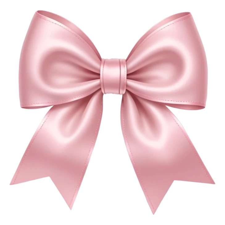 light pink bow on light pink bow sticker