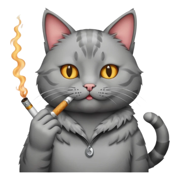 A cat smoking a cigarette  sticker