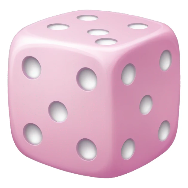 pastel pink dice realistic sticker