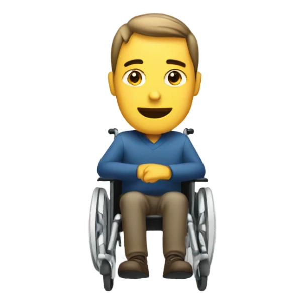 Man with a wheelchair sticker
