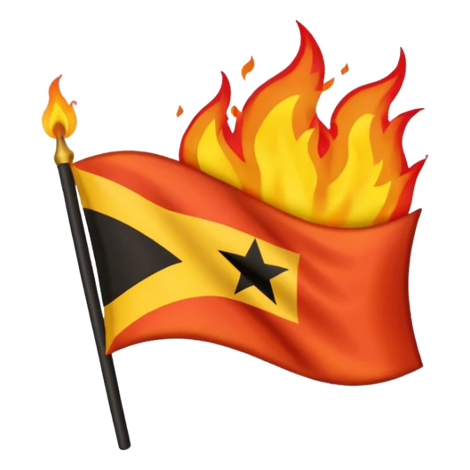 Tanzania flag on fire sticker