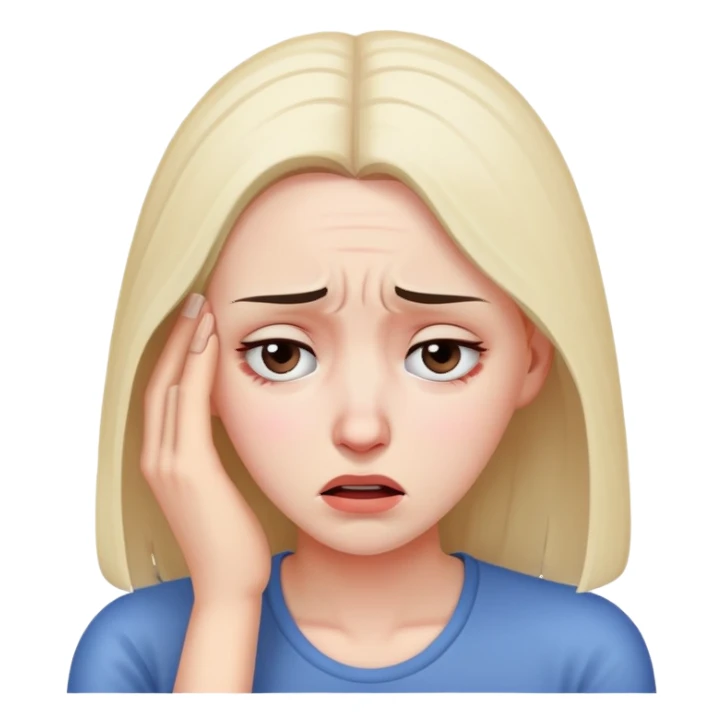 Woman with head pain sticker