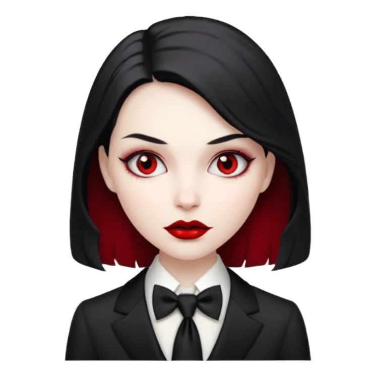 female vampire with tie sticker