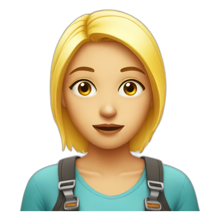 thirsty girl with juice sticker