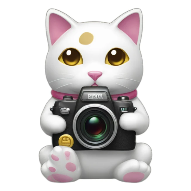 shiny-maneki-neko-with-camera sticker