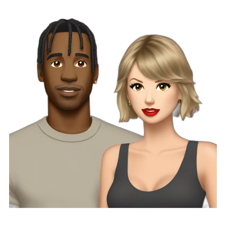 travis scott and taylor swift sticker