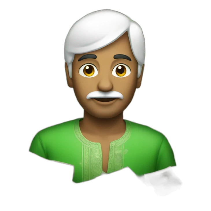 Indian man in money colour  sticker