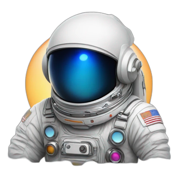 DJ astronaut colour full   sticker