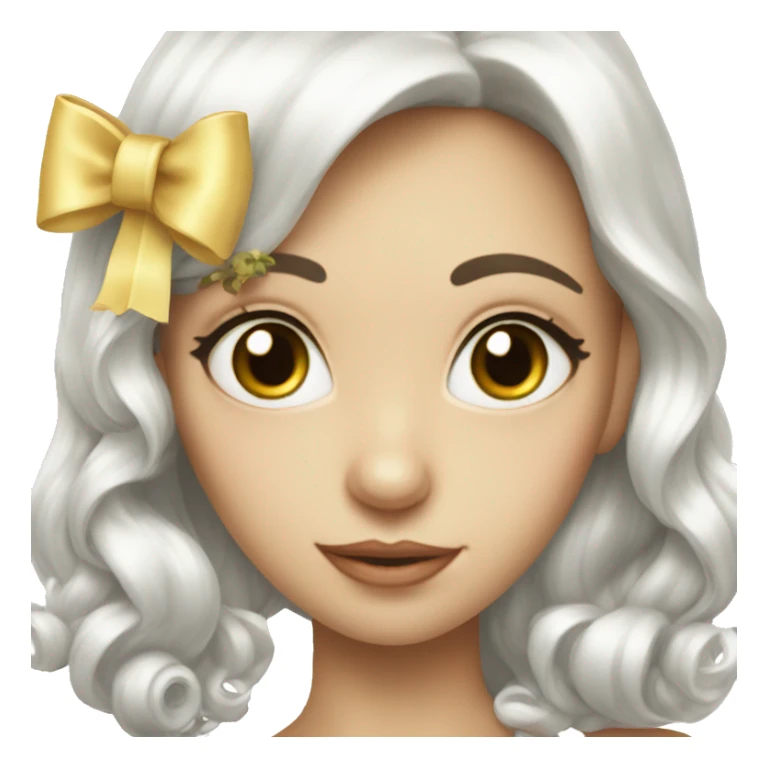 a cute coquette white bow sticker