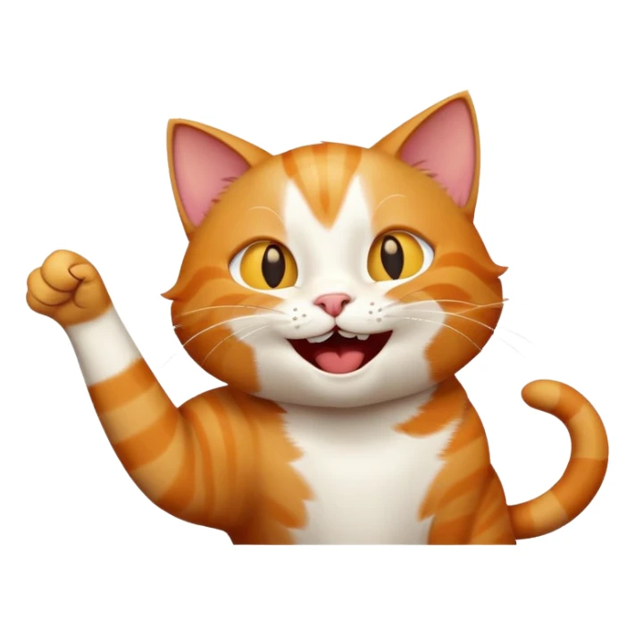 cat pointing and laughing sticker