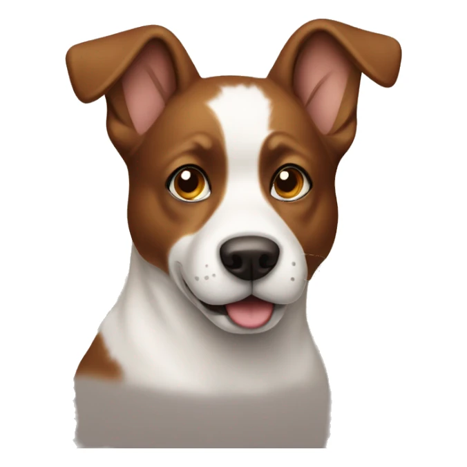 Brown and white dog  sticker