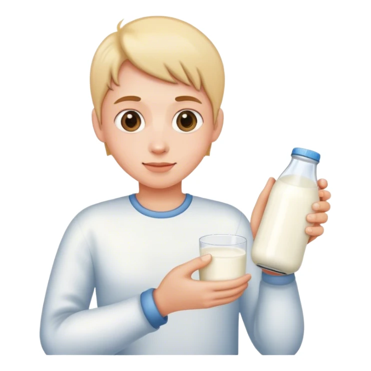 Milk on hands  sticker