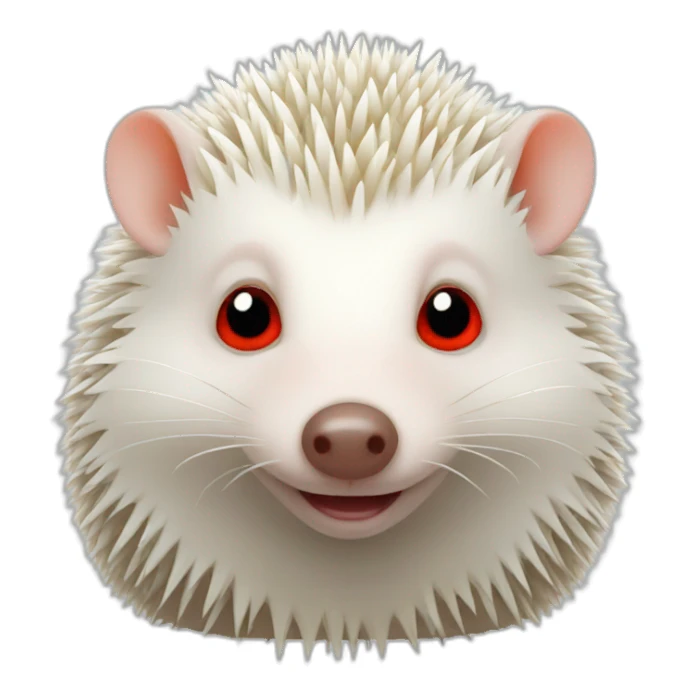 Hedgehog albino red eyes sticker