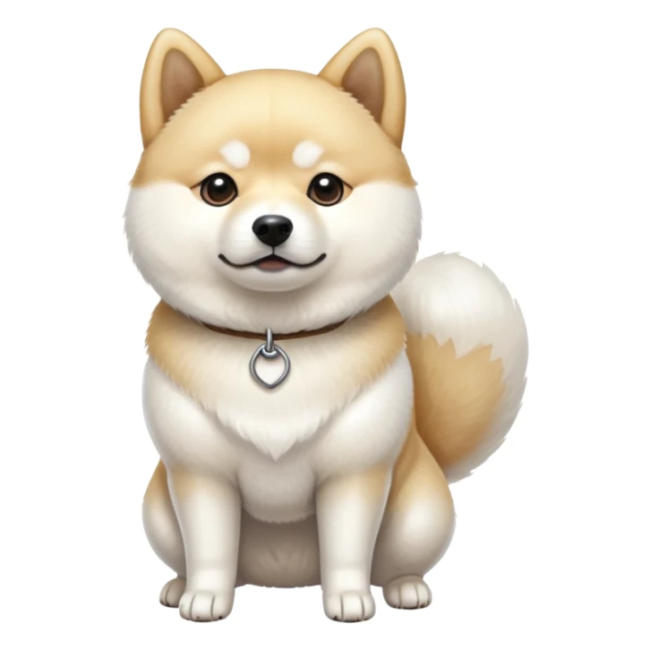 White Shiba Inu dog sticker