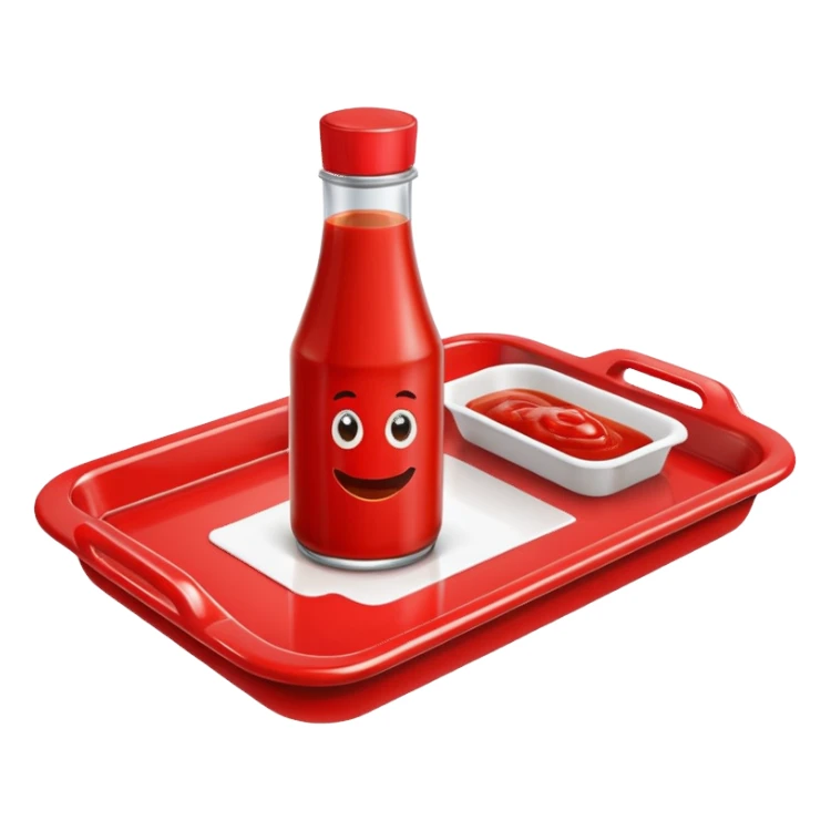 a ketchup  tray sticker