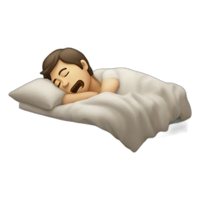 Man sleeping and drooling sticker
