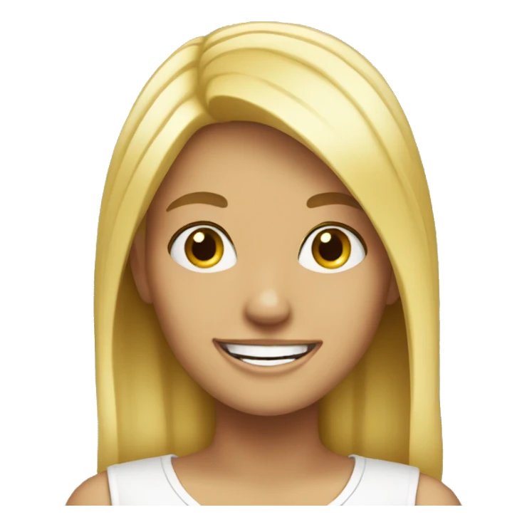 blonde girl smiling parody sticker
