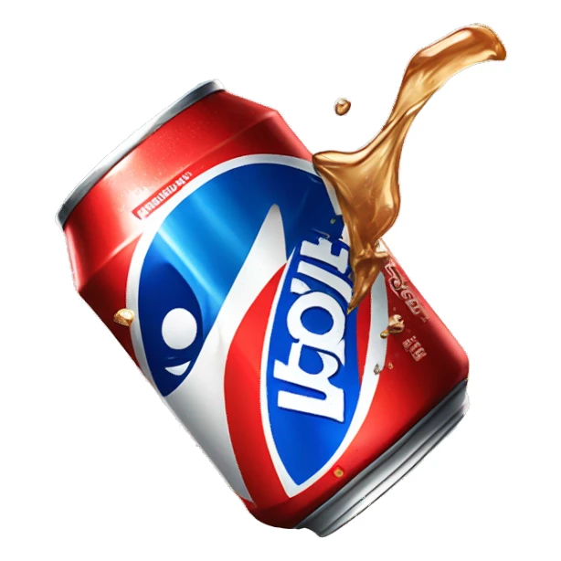 Pepsi can smashing Coca Cola can sticker
