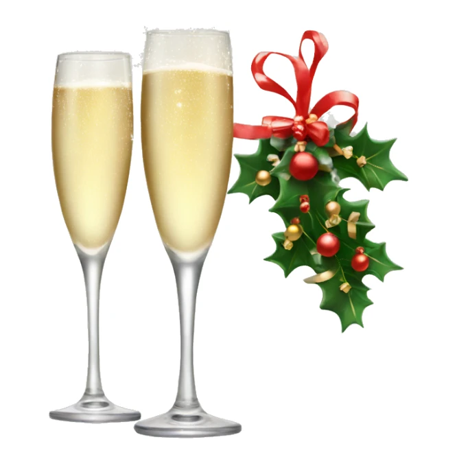 Christmas garnish champagne  sticker