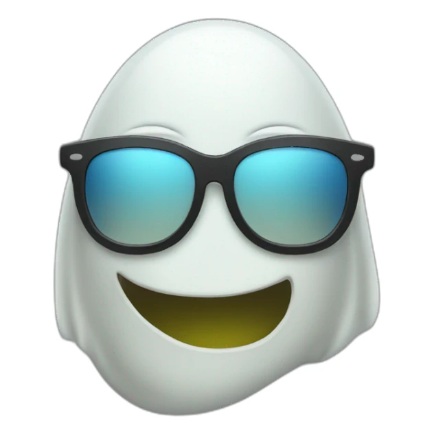 ghost in sunglasses sticker