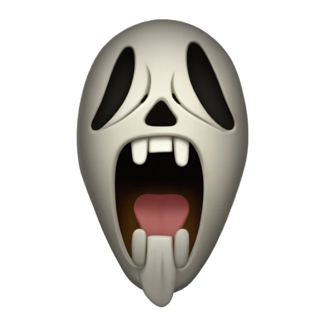 scream mask sticker