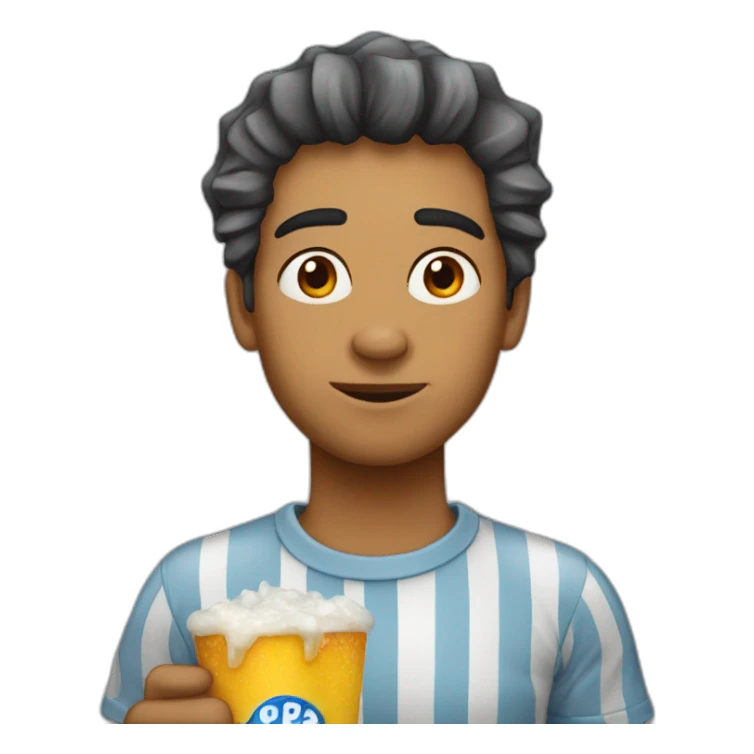 Cara congelada con corona sticker