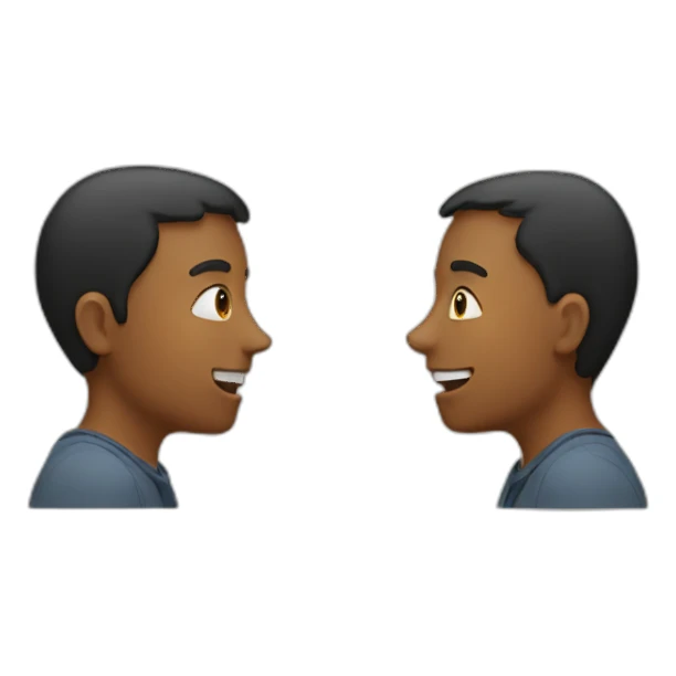 two students discussion sticker