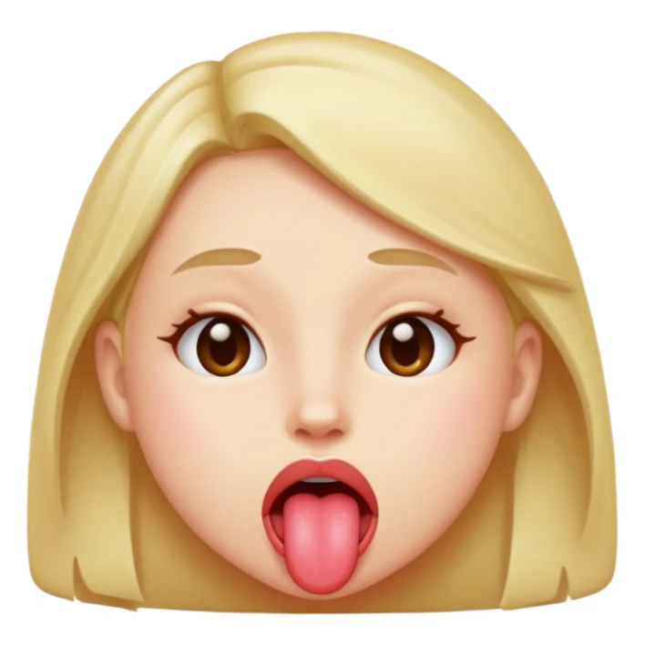 Tongue out while blushing  sticker