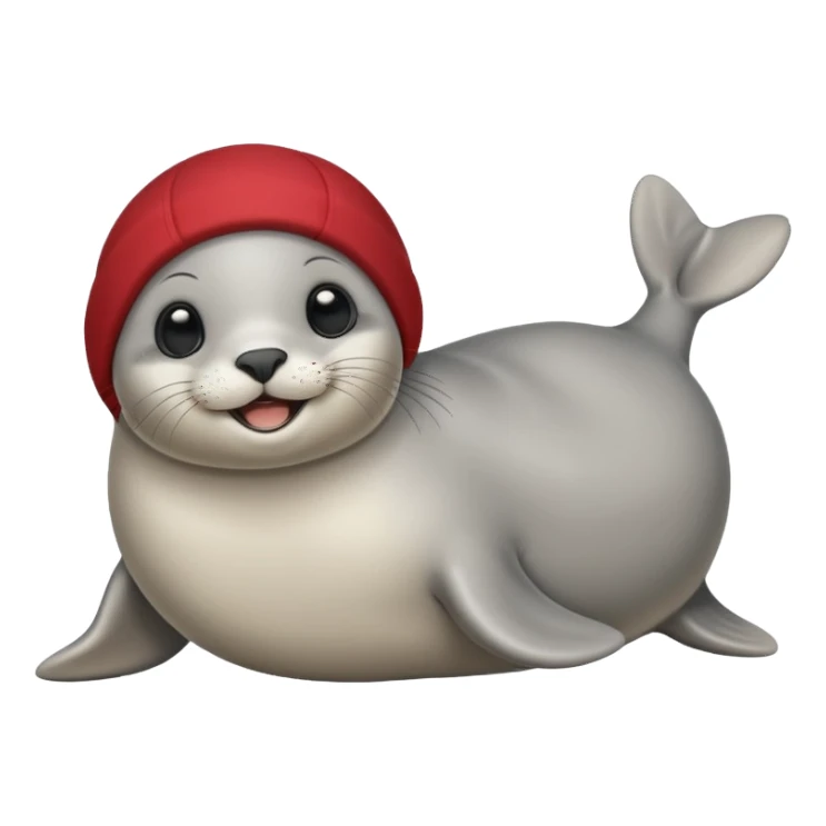 Cute smiling baby seal sticker