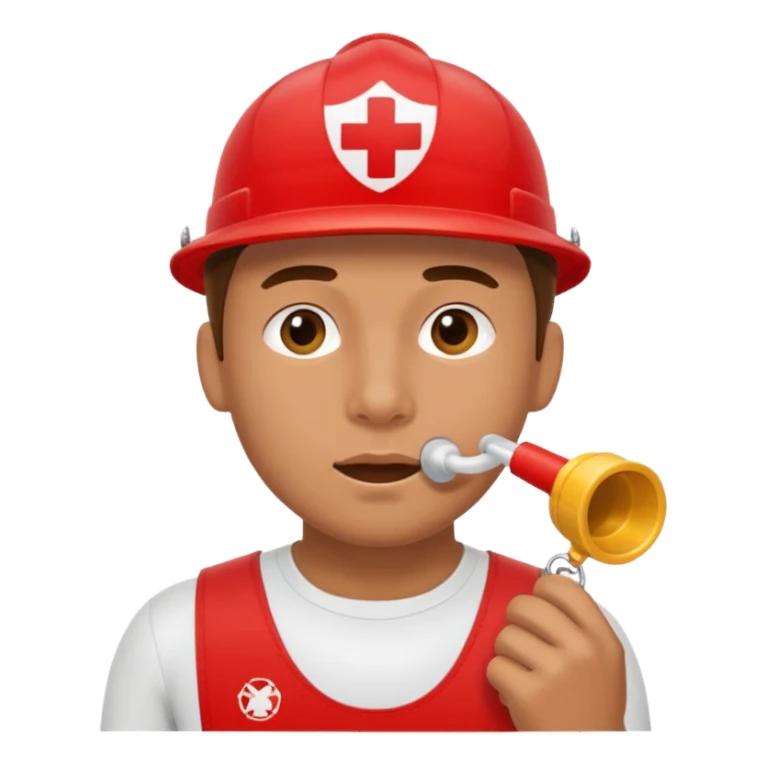 lifeguard with whistle sticker